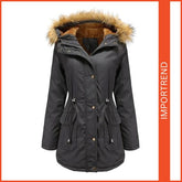 Fur Collar Hooded Jacket
